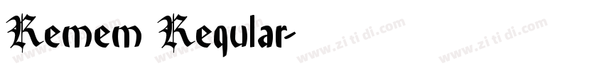 Remem Reqular字体转换